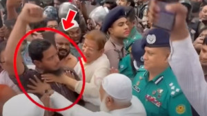 এমপি শফিকুল ইসলাম মাসুদকে ধাক্কা দিয়ে চড় মারলেন জামায়াত আমির!