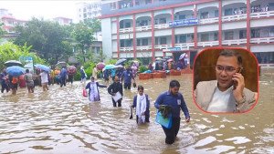 পানি মাড়িয়ে এইচএসসি পরীক্ষা, প্রধানমন্ত্রীর ফোনে বদলাল পরীক্ষাকেন্দ্র